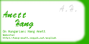 anett hang business card